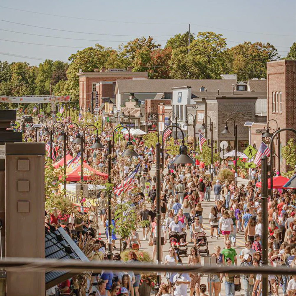 Crowd of people during a popular festival in Stars Hollow