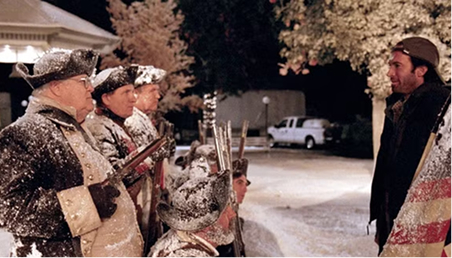 Men dressed from the revolutionary war